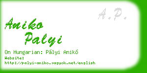 aniko palyi business card