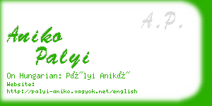 aniko palyi business card